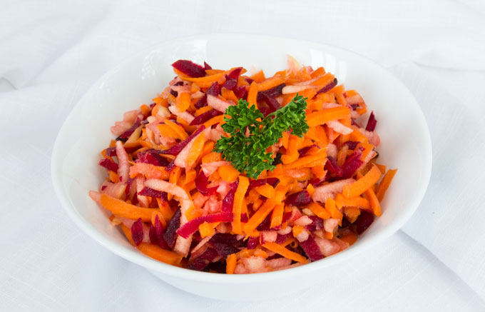 apple beet carrot slaw - healthy vegan