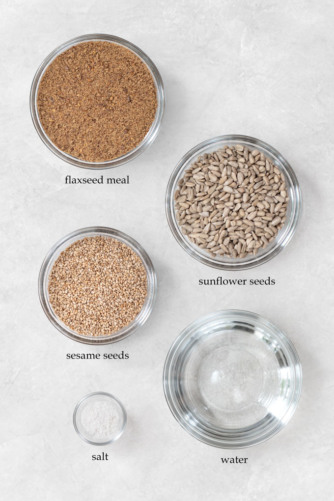 ingredients for seed crackers