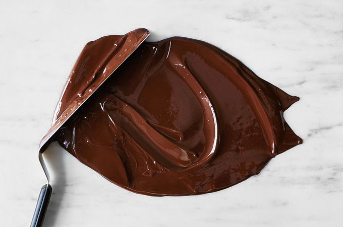 tempering chocolate - the marble slab method