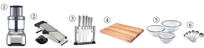 kitchen tools for cucumber zucchini salad