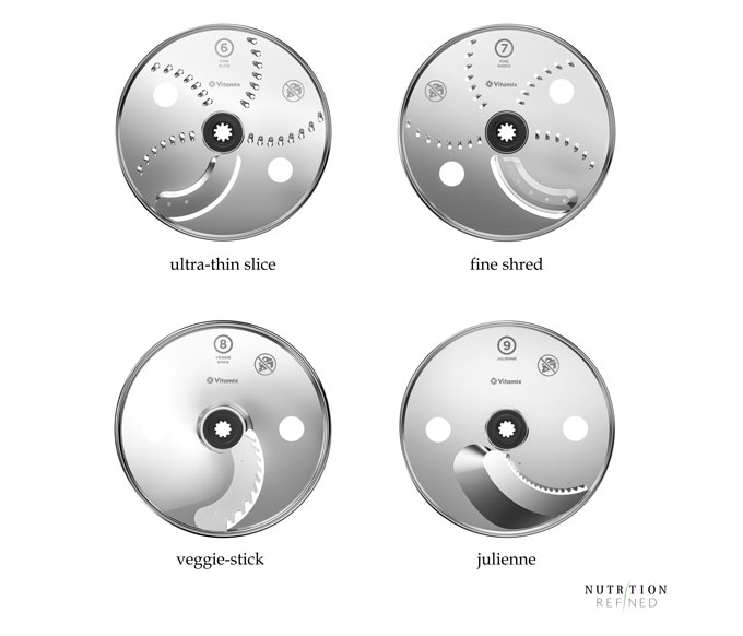 Vitamix food processor discs - ultra-thin slice, fine shred, veggie-stick, julienne