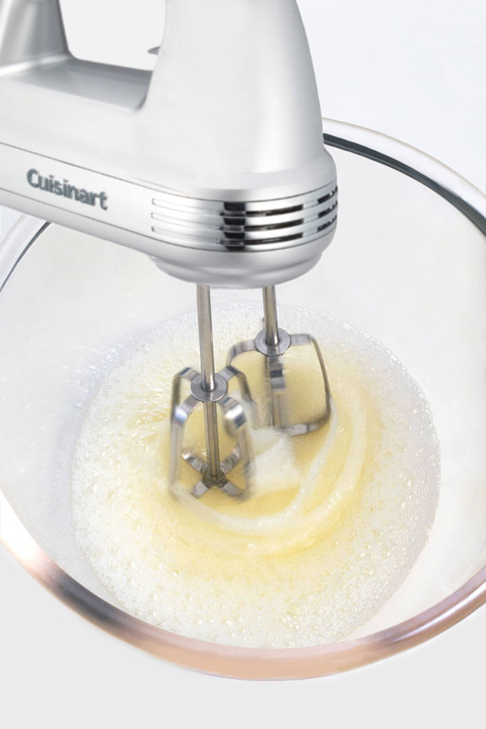 whipping aquafaba with a hand mixer