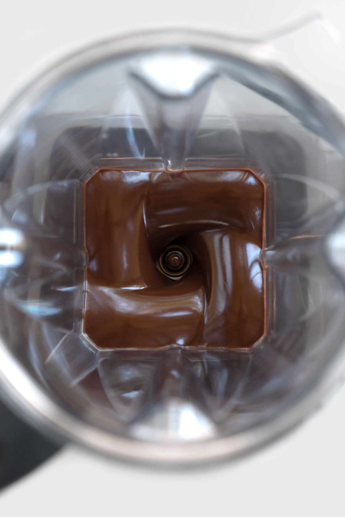 melting chocolate in a blender